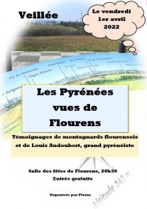 Avril 2022 Veillée « Les Pyrénées vues de Flourens » pour fêter la table d’orientation